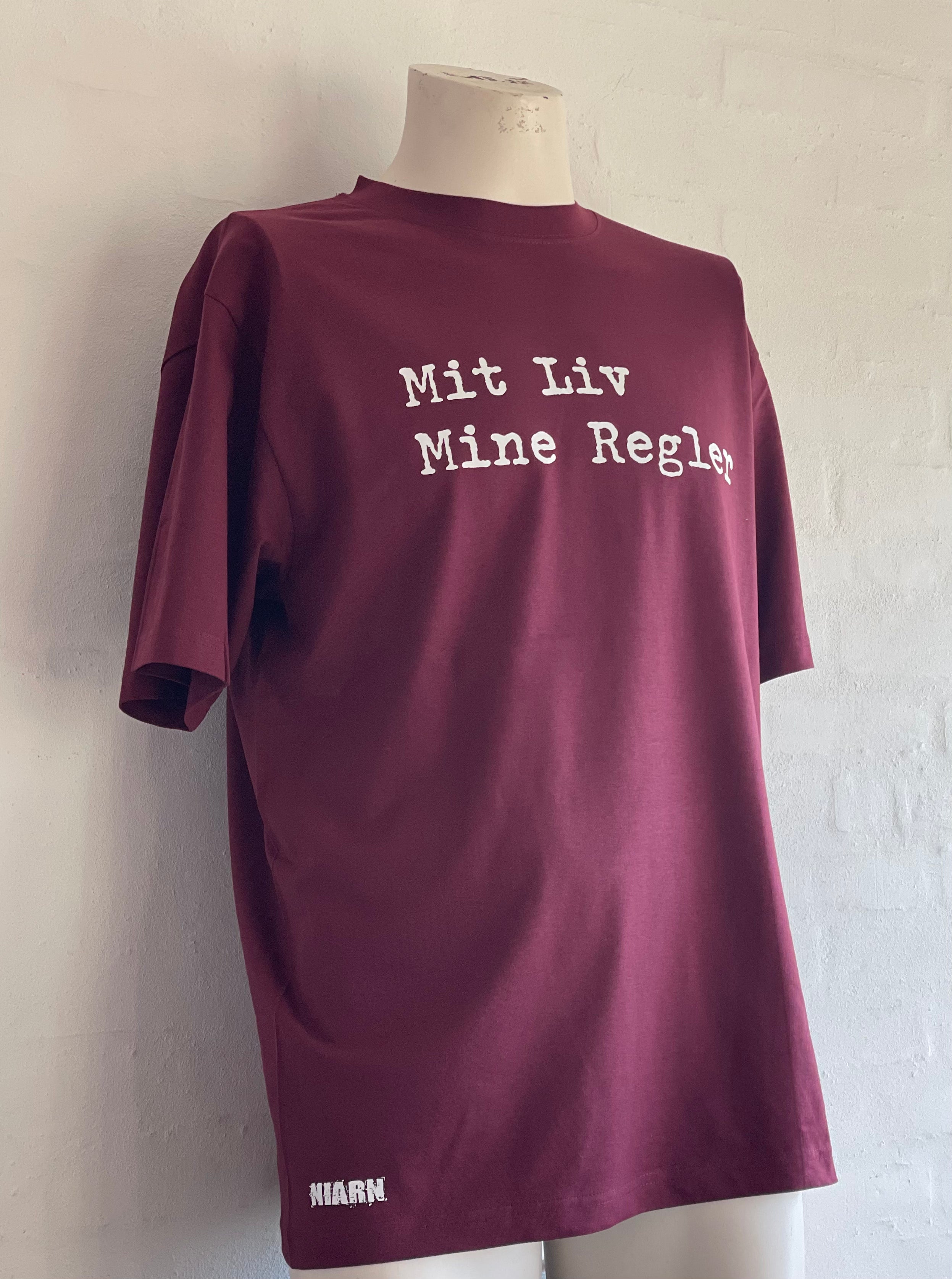 Mit Liv Mine Regler T-Shirt - Burgundy